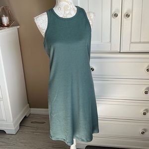 • Nine West teal tank knit dress, L •